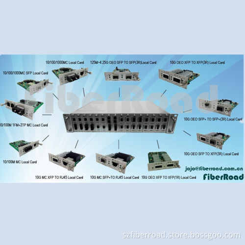 in-Band Management Media Converter System 16 Slots Chassis (FR600-X1)